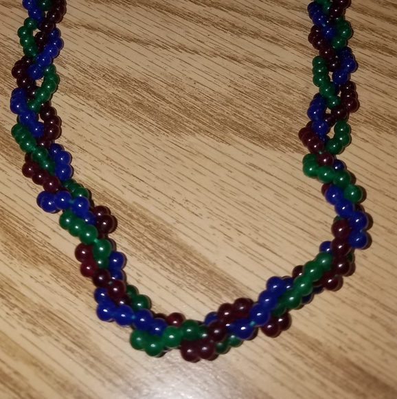 New Ruby emerald and sapphire necklace - Picture 8 of 9